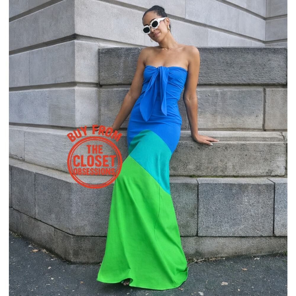 Mango x Simon Miller Colorblock Strapless Maxi Dress NWT - Picture 14 of 16